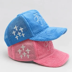 Blue & Pink Star Embroidered Trucker Cap